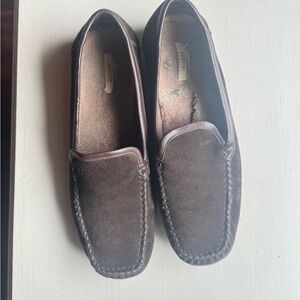 Brown Suede Geox Loafers Comfy